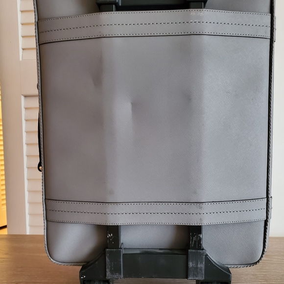 henri bendel Gray Leather Carry-On Cabin Suitcase - Picture 7 of 11